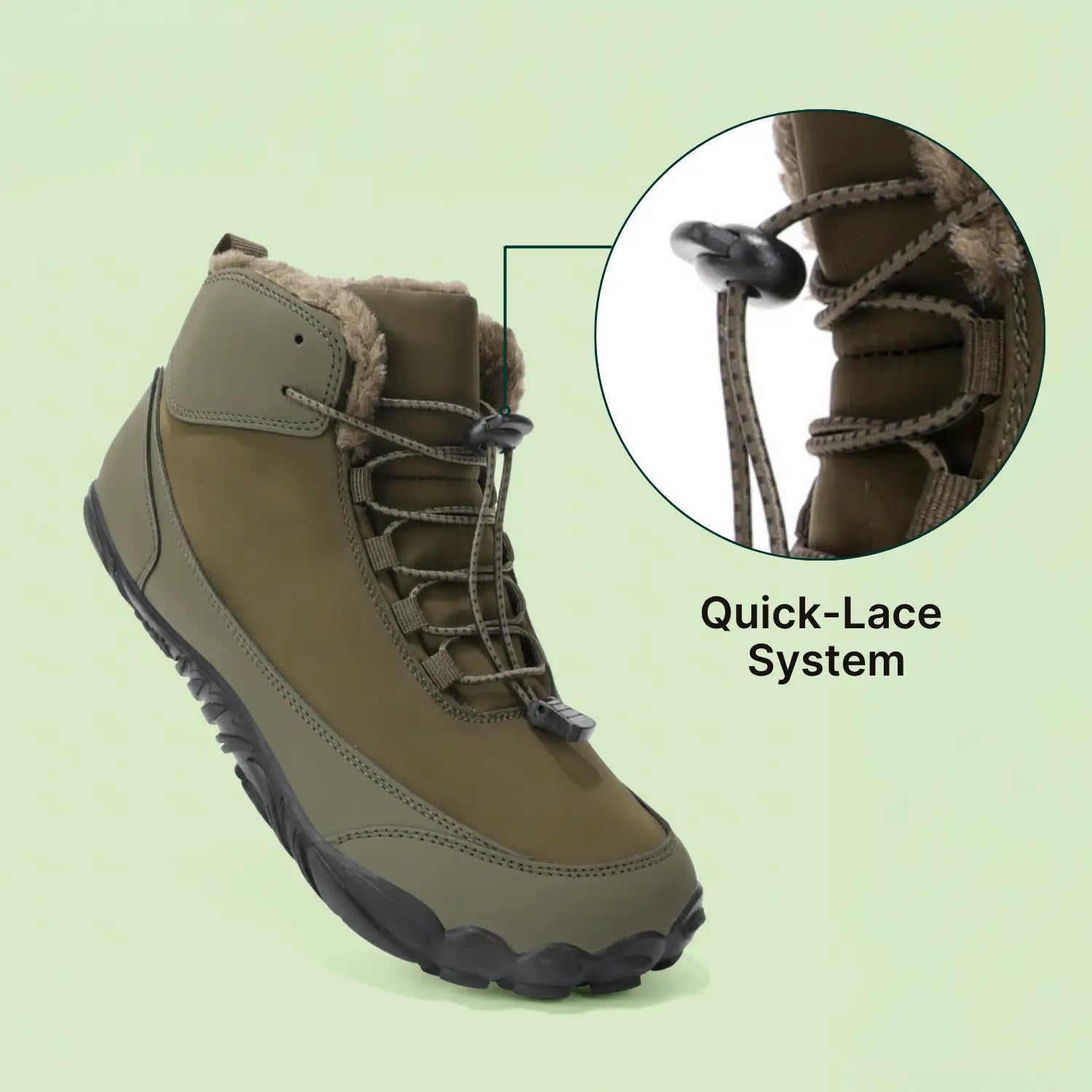 Polaris HydroTex™ – 99.7% Waterproof & Anti-Slip Winter Barefoot Shoes with Cozy Fleece Lining (Unisex)