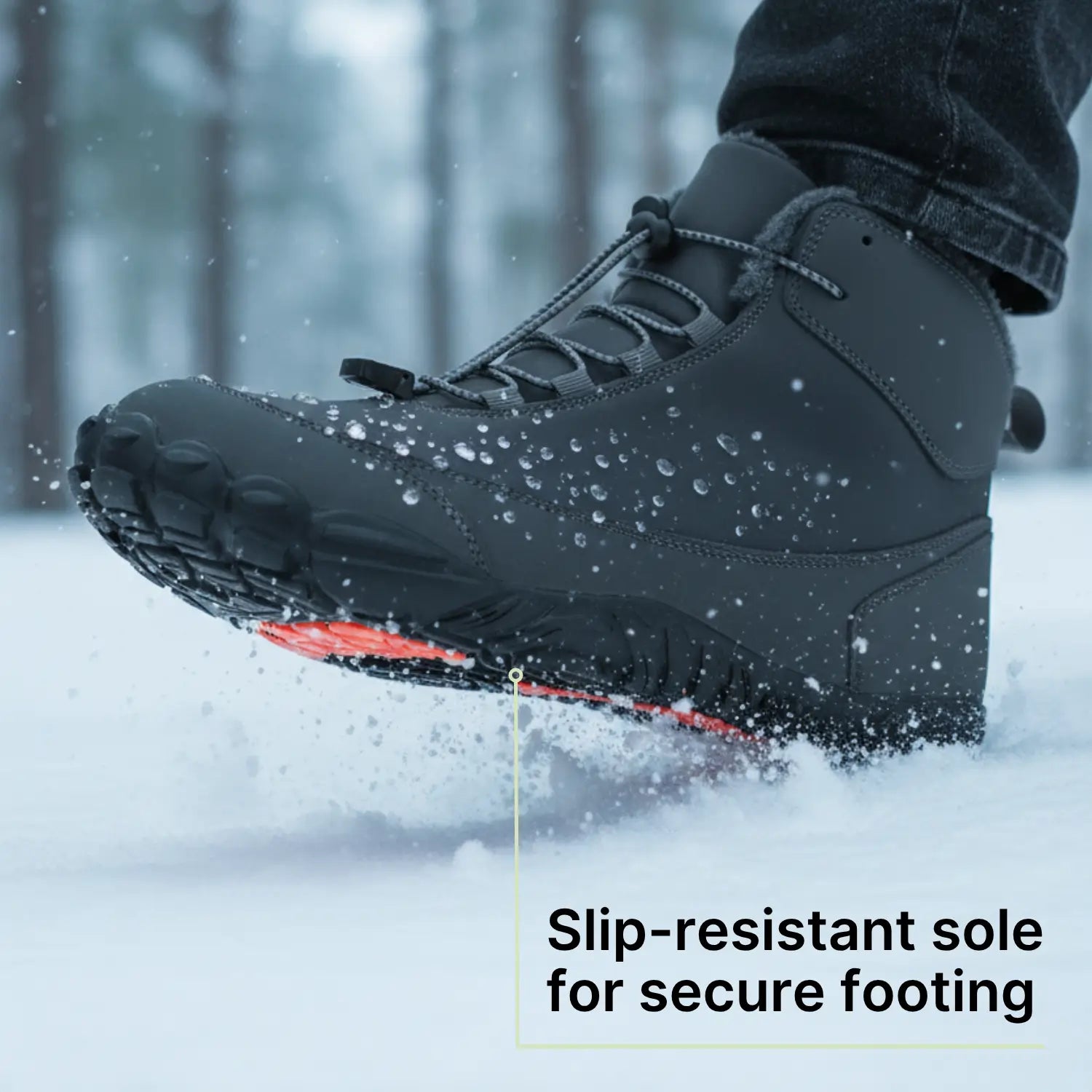 Polaris HydroTex™ – 99.7% Waterproof & Anti-Slip Winter Barefoot Shoes with Cozy Fleece Lining (Unisex)
