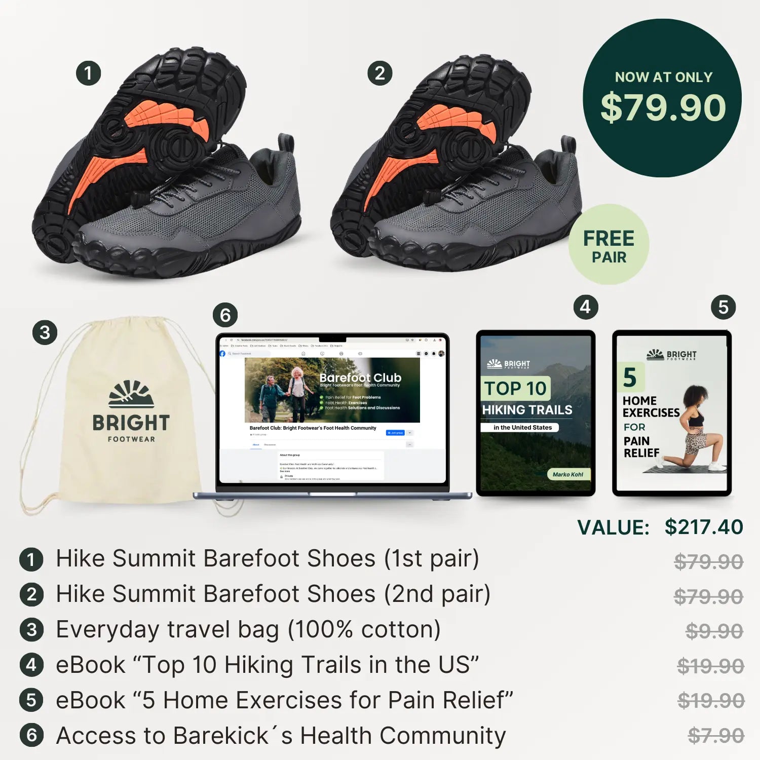 Hike Summit - Non-Slip Spring Barefoot Shoes (BOGO)