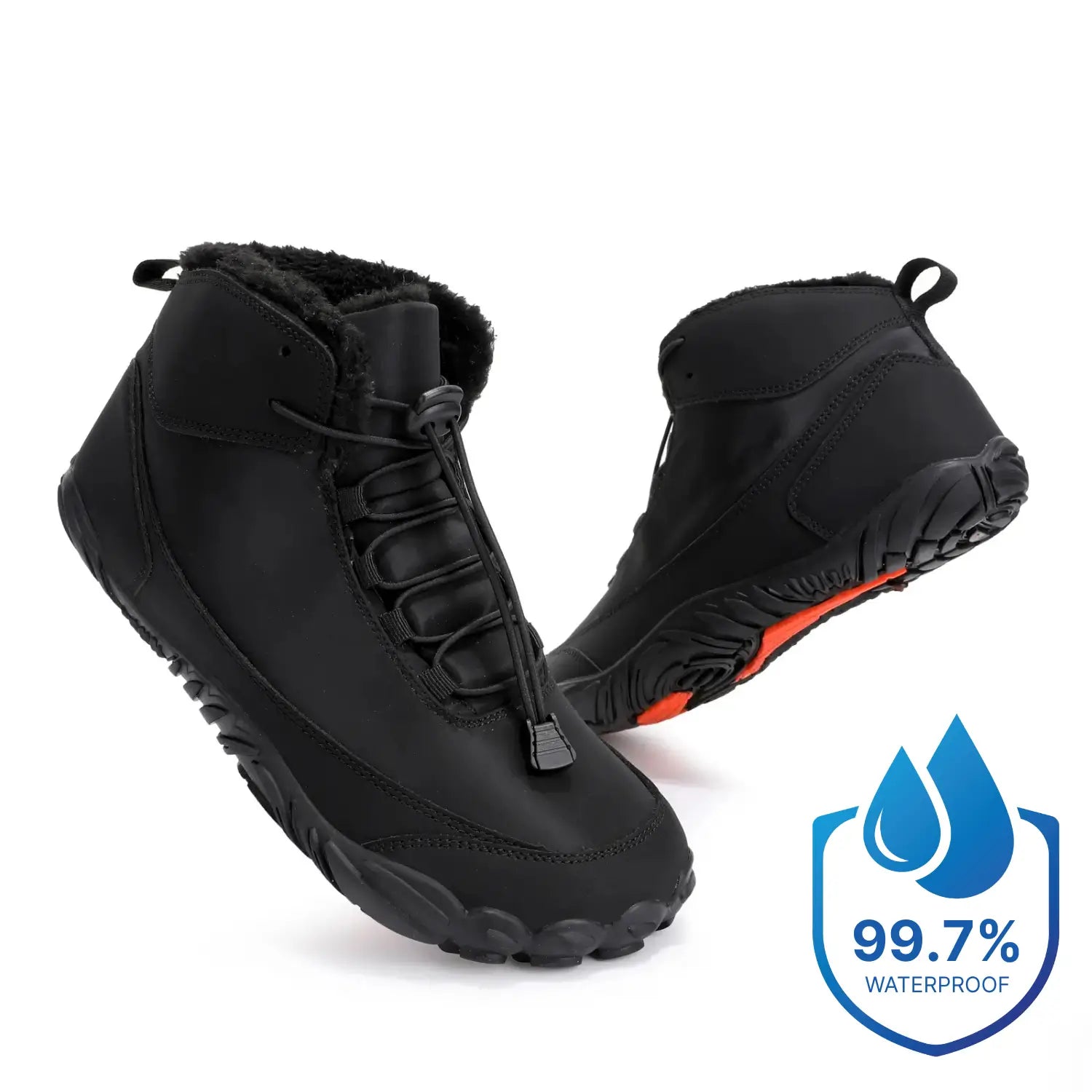 Polaris HydroTex™ – 99.7% Waterproof & Anti-Slip Winter Barefoot Shoes with Cozy Fleece Lining (Unisex)