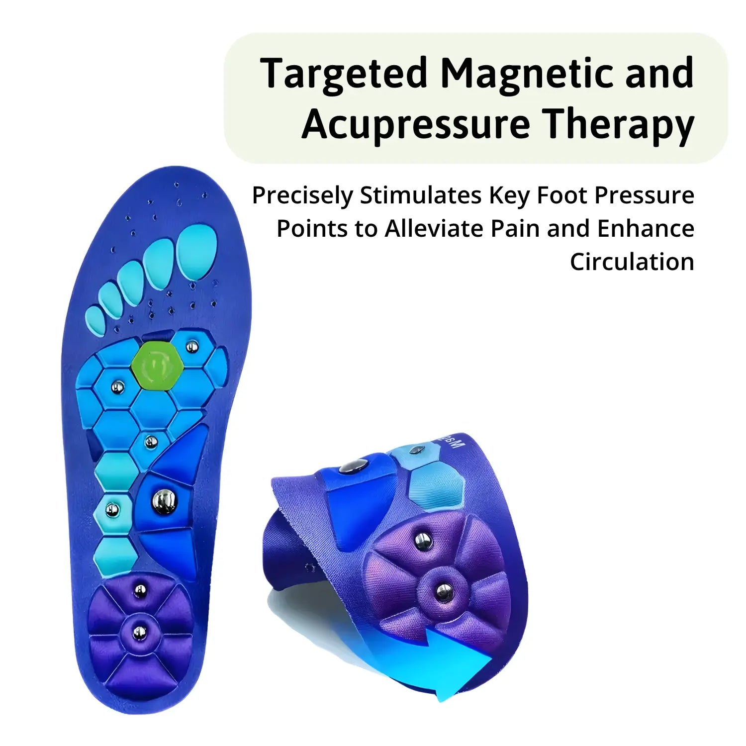 Advanced Magnetic Insoles - Reduce Pain by Stimulating Acupressure Points