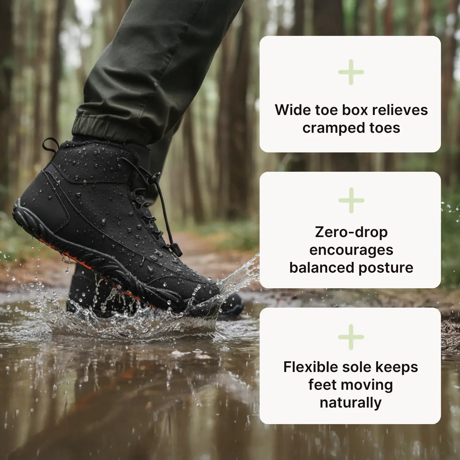 Polaris HydroTex™ – 99.7% Waterproof & Anti-Slip Winter Barefoot Shoes with Cozy Fleece Lining (Unisex)