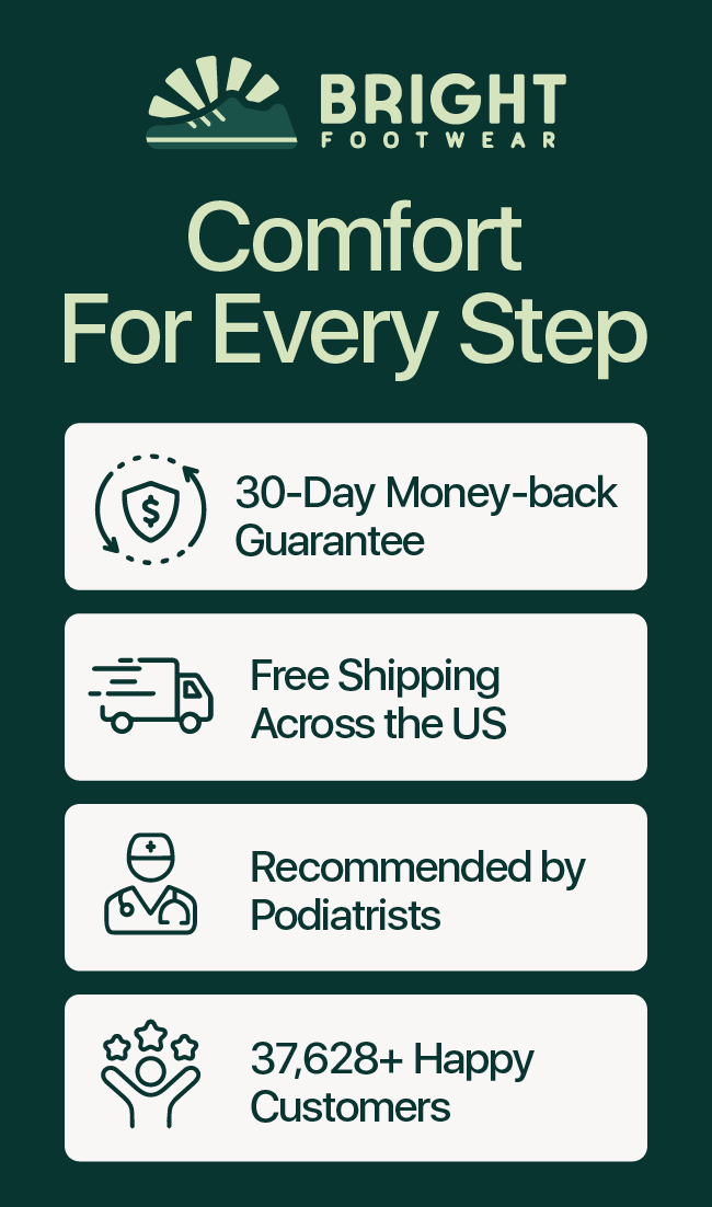 Bright Footwear comfort and service promises