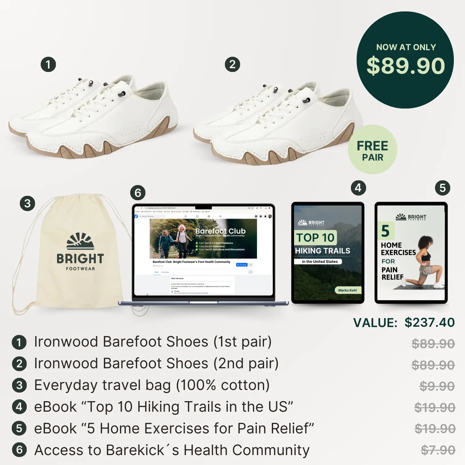 Ironwood - Elegant everyday barefoot shoes (BOGO)