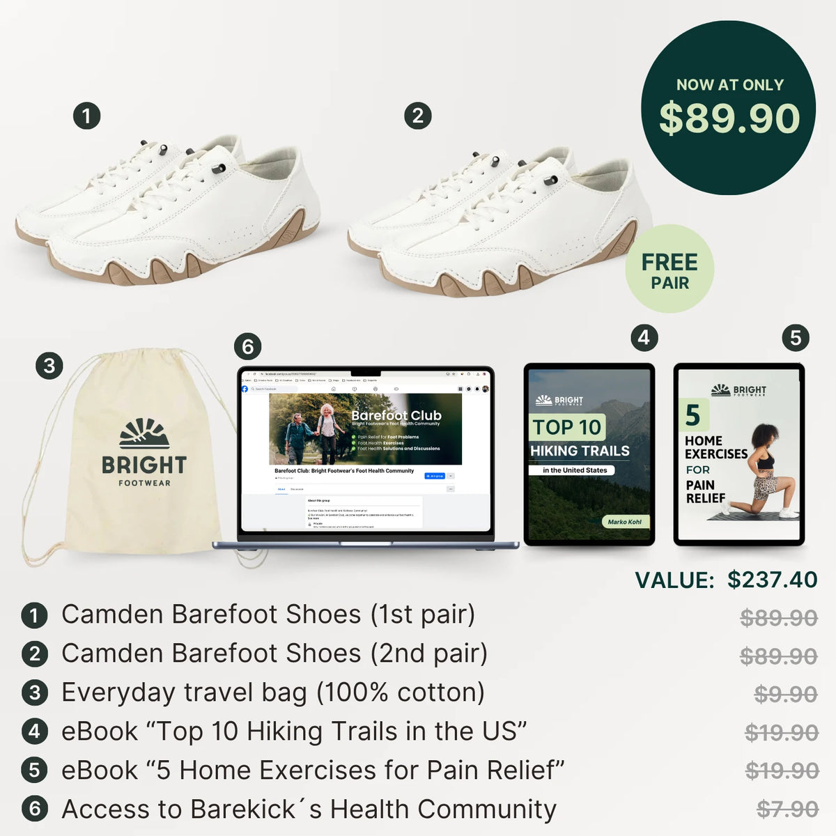Camden - Elegant everyday barefoot shoes (BOGO)
