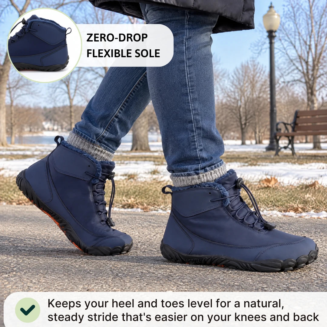 Polaris HydroTex™ – 99.7% Waterproof & Slip-Resistant Winter Barefoot Boots with Cozy Fleece Lining (Unisex)