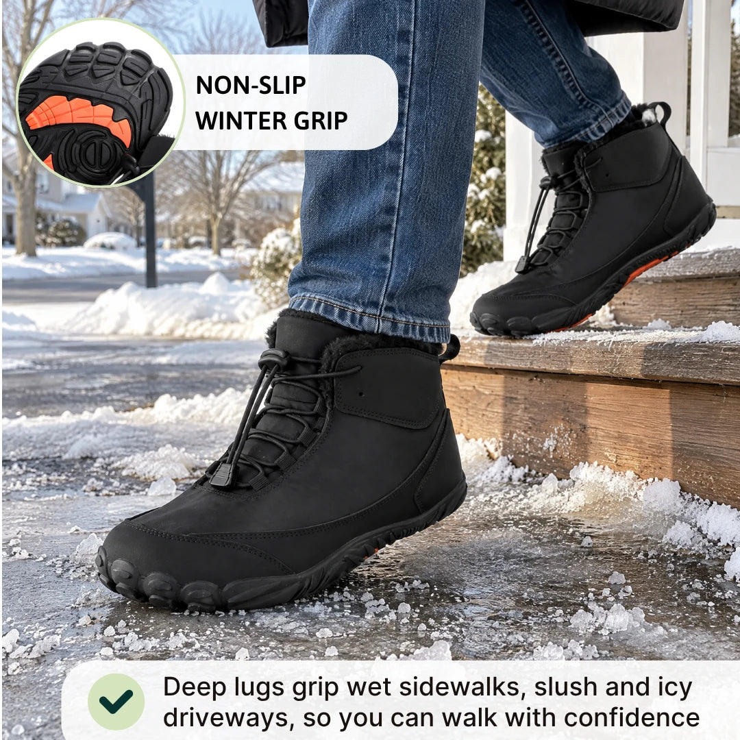Polaris HydroTex™ – 99.7% Waterproof & Slip-Resistant Winter Barefoot Boots with Cozy Fleece Lining (Unisex)