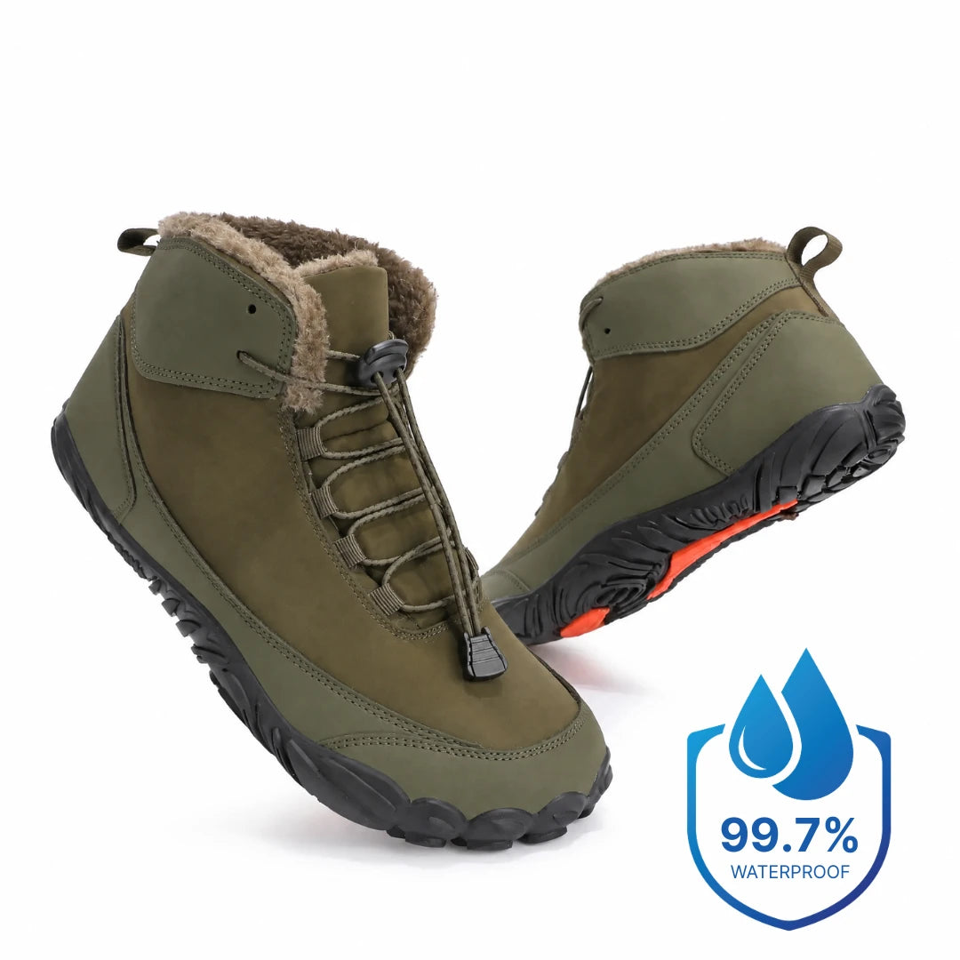 Polaris HydroTex™ – 99.7% Waterproof & Slip-Resistant Winter Barefoot Boots with Cozy Fleece Lining (Unisex)