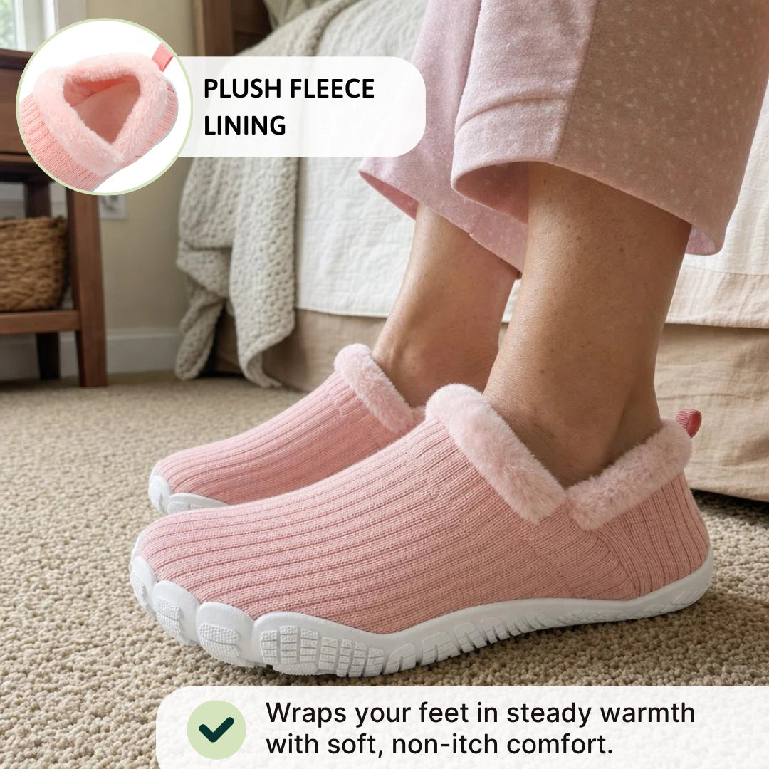 Nook – Cozy Fleece-Lined Barefoot Slipper, Non-Slip for Indoor & Outdoor