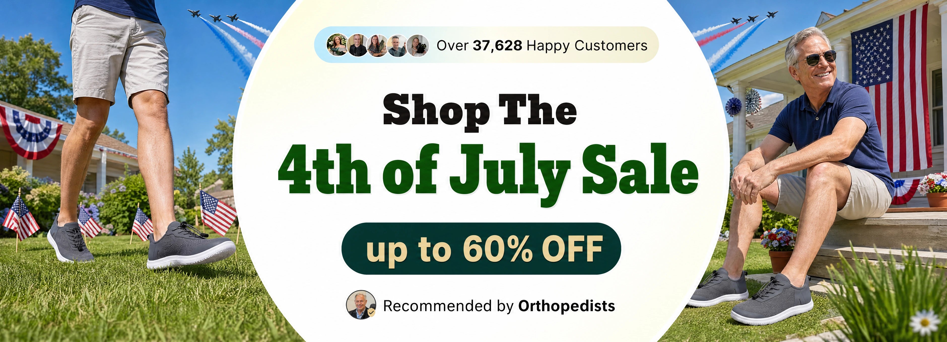 Bright Footwear 4th of July Sale Bestseller Desktop Banner