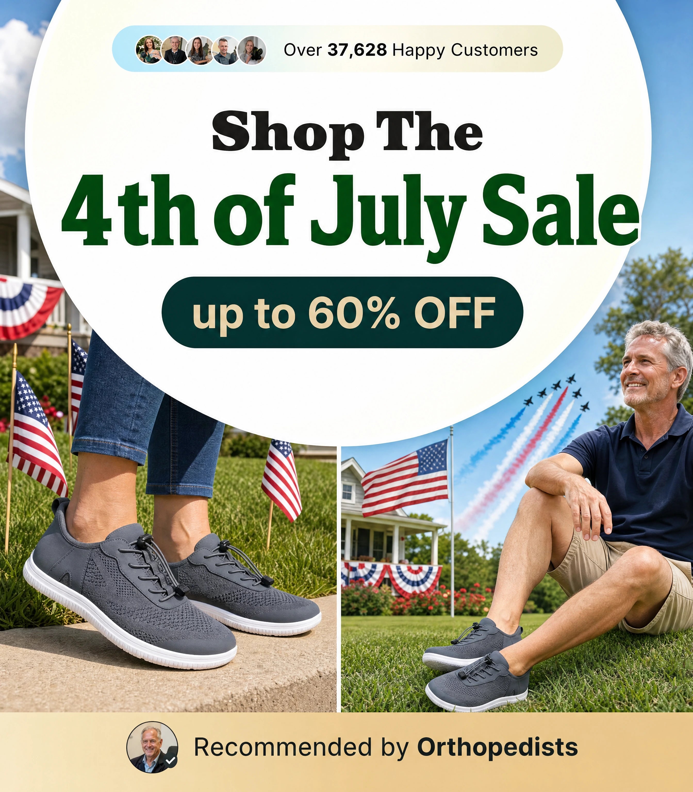 Bright Footwear 4th of July Sale Bestseller Mobile Banner