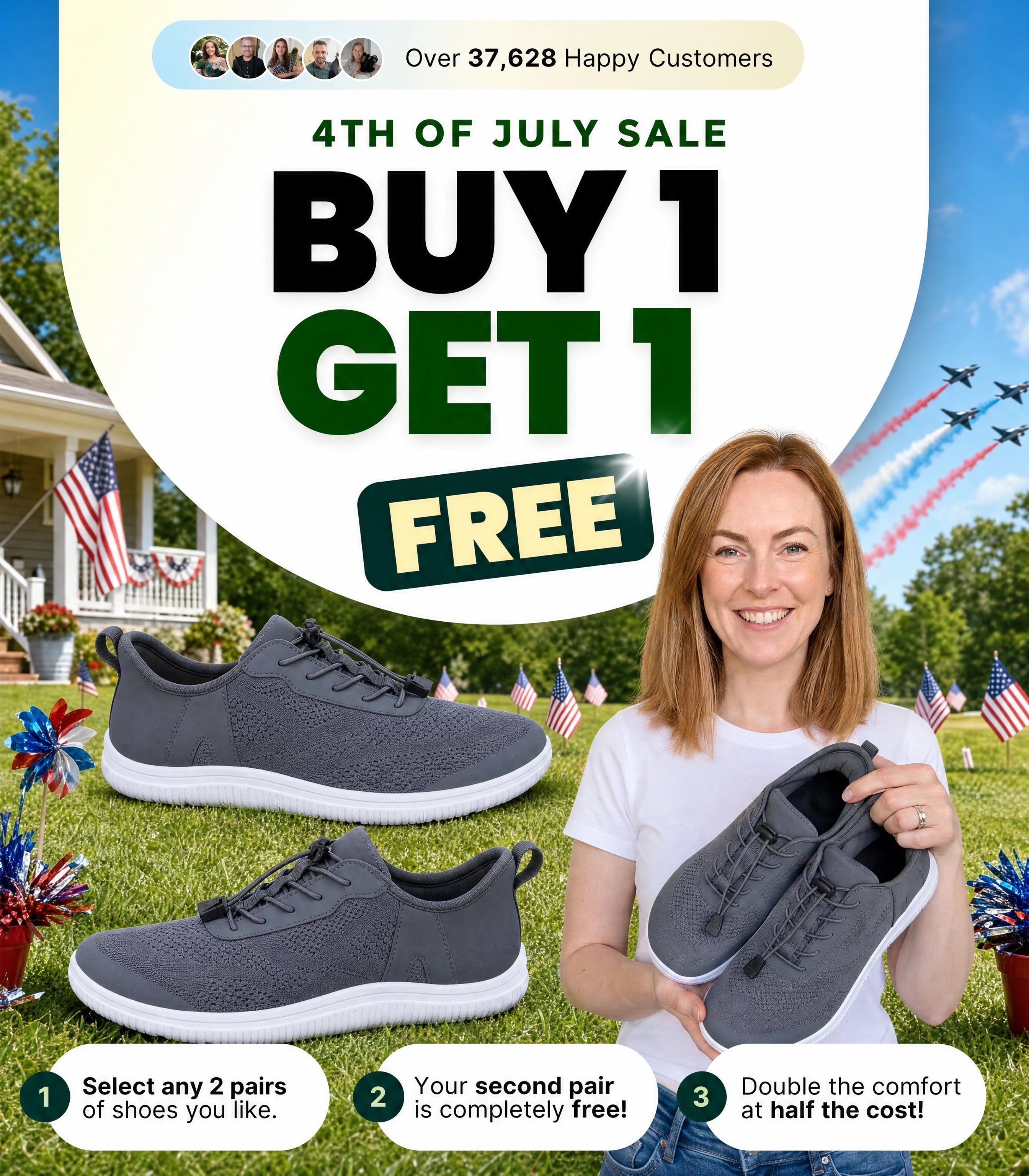 Bright Footwear 4th of July Sale BOGO Mobile Banner