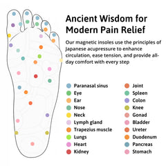 Advanced Magnetic Insoles - Reduce Pain by Stimulating Acupressure Points